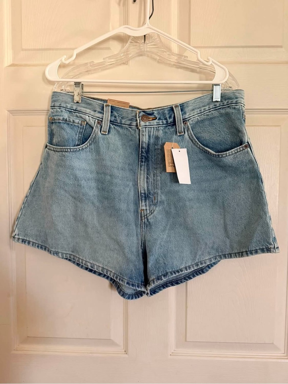 Levi's Light Blue High-Rise Denim Shorts